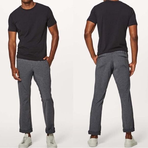 Lululemon Discipline Sweatpants Heathered Black Gray 29" Inseam - Picture 1 of 12